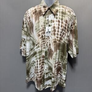 Vintage Inserch Limited Edition Men’s L Button Up Shirt Made USA 100% Dacron NWT